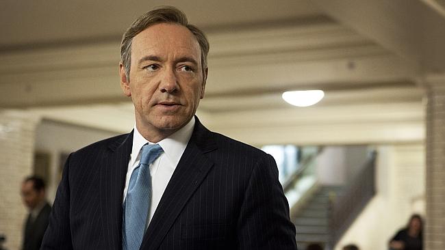 This image released by Netflix shows Kevin Spacey as U.S. Congressman Frank Underwood in a scene from the Netflix original se...