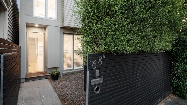 Barty’s non-descript townhouse in South Yarra is secure and comes with off-street parking.