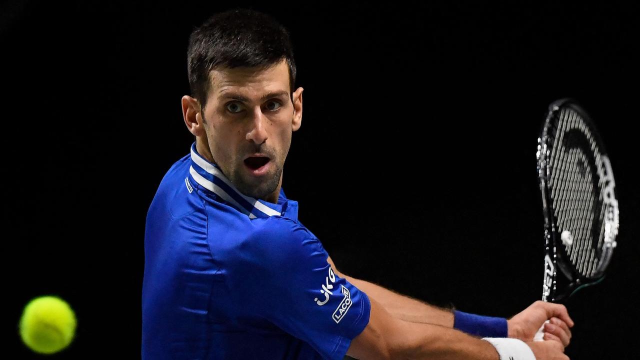 Serbia’s Novak Djokovic has withdrawn from the ATP Cup. Picture: AFP
