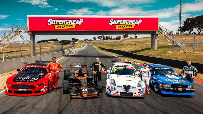 From left, Owen Kelly, Tom Randall, Michael Casuso and Steven Johnson at Symmons Plains. Picture: Daniel Kalisz