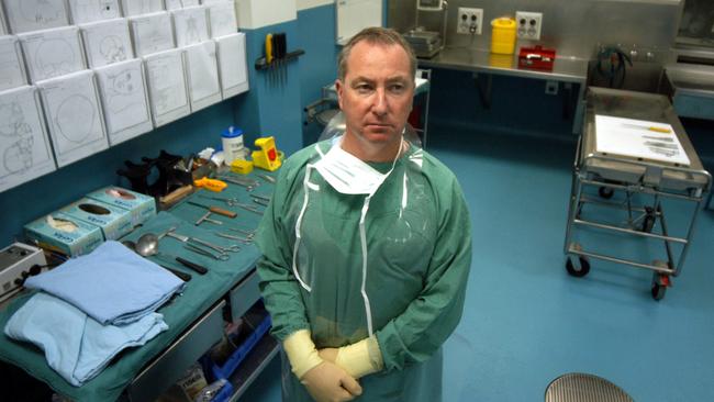 Forensic Pathologist Doctor Allan Cala performed the autopsy on Mr Roberts. Dr Cala pictured here in 2003.