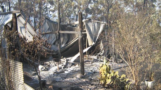 David Neyle’s Thompson Drive Estate, gutted by fire. Picture: David Neyle