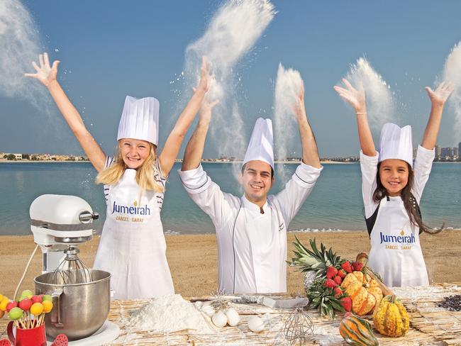 ESCAPE: BEST FOR 2016 .. Best family holidays .. Angie Kelly story .. kids club cooking class, Jumeirah. Picture: Supplied