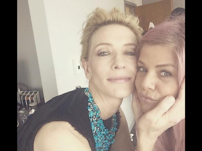 Renya Xydis before the Oscars 2015 via Instagram, Can I love you any more than I do right now !!!!!!!! #cateb #foreverinmyheart #hair #oscars @wellapro_anz #updo #wellaprofessionals - so lucky to have u in my life cate b