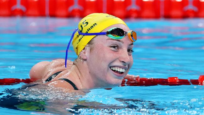 Mollie O'Callaghan says she is disappointed by her Olympic performance in the 100m freestyle. Picture: Adam Pretty/Getty Images