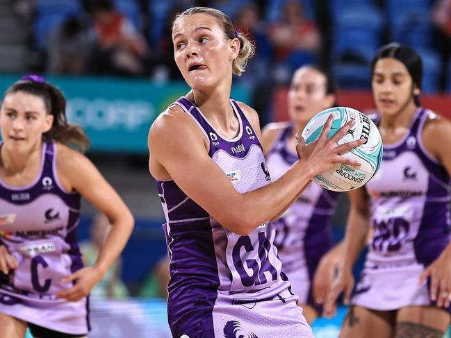 Tippah Dwan in action for the Firebirds, who were one result away from the final. Picture: Getty Images