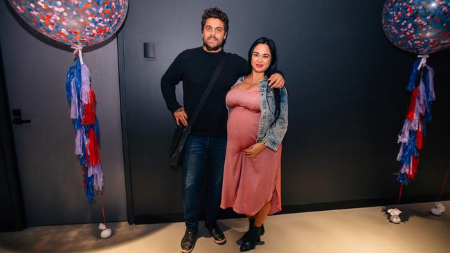 Dan Sultan, pictured with his pregnant partner Bronnie Jane Lee, is set to become a first time dad. Picture supplied by Dan's management