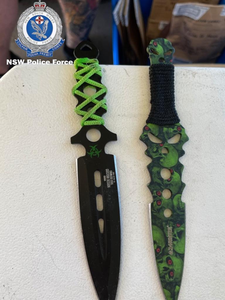 Some of the weapons seized from the home. Picture: NSW police