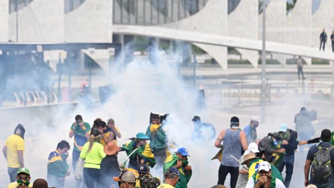 Supporters of Brazilian former President Jair Bolsonaro. Picture: AFP.