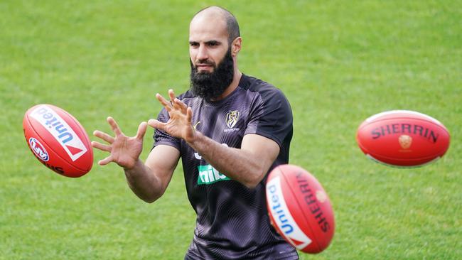 Bachar Houli is on a modified pre-season program. Picture: Michael Dodge/AAP