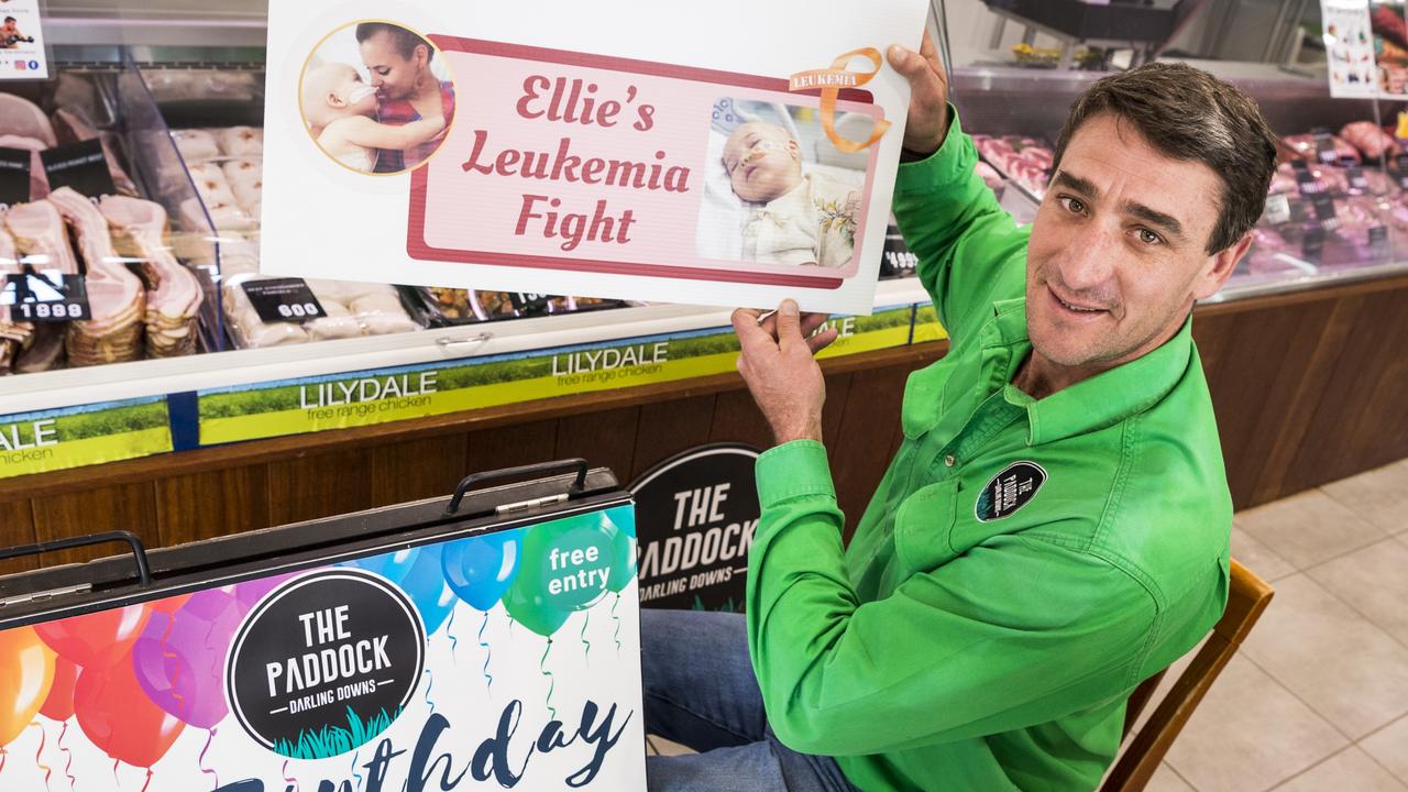 The Paddock owner Ted Ellison encourages residents to support their fundraiser for two-year-old leukaemia patient Ellie Ross. It will be held on Satruday, June 5. Picture: Kevin Farmer