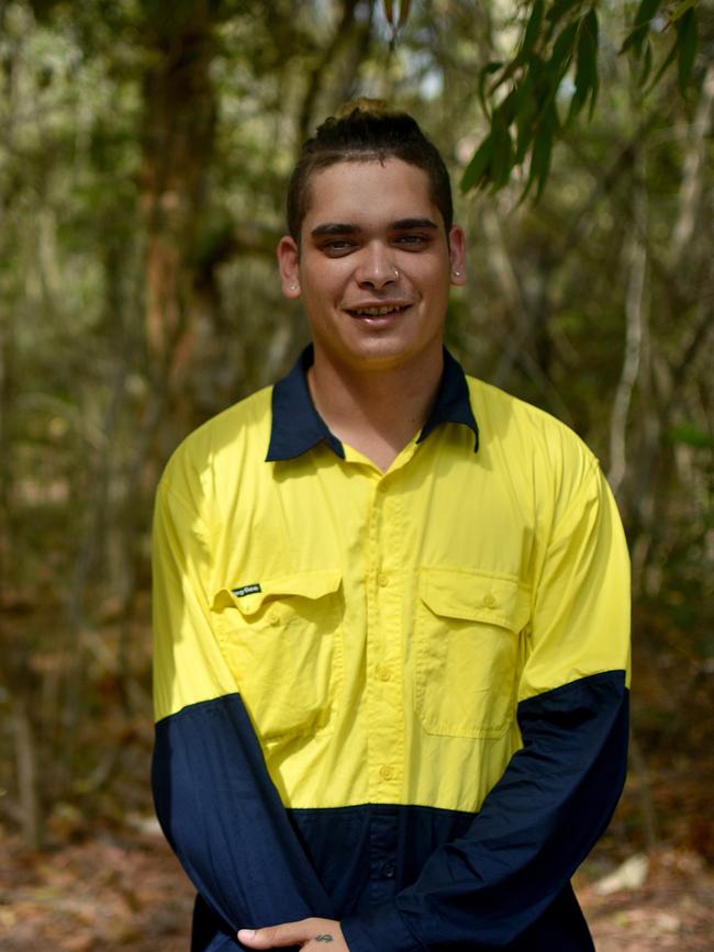 Three Big Rivers crew member Gary Kyle during a visit to beach scrub on at Mystic Sands, north of Townsville.