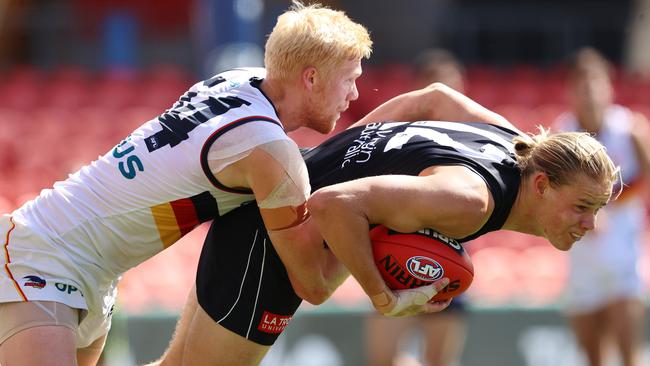 Young Carlton ruckman Tom De Koning has suffered an injury setback. Picture: Michael Klein