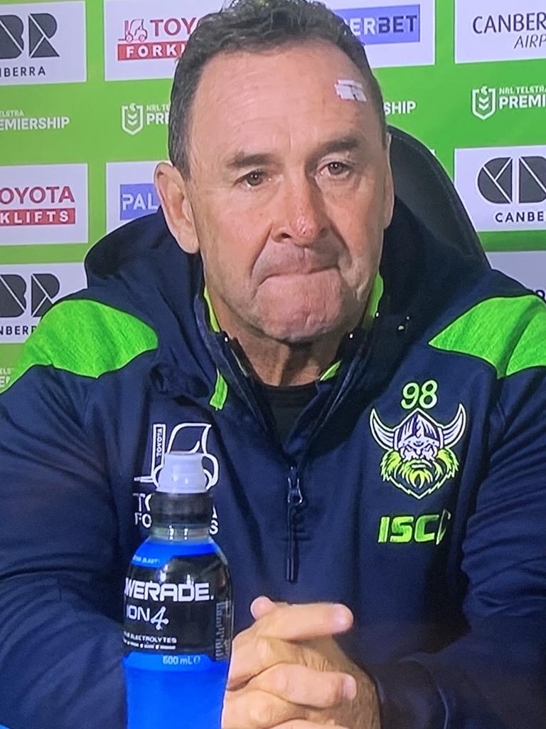 Ricky Stuart was also emotional in the post-game press conference.