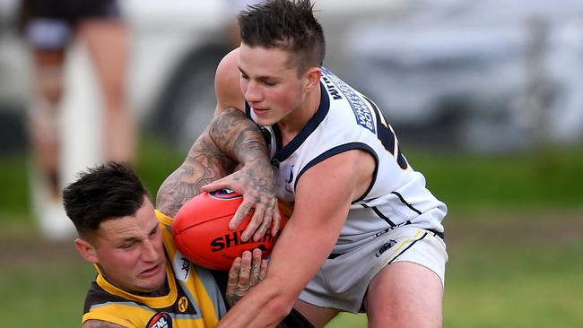 Zach Molloy in action for Whittlesea against Thomastown. Picture: Andy Brownbill