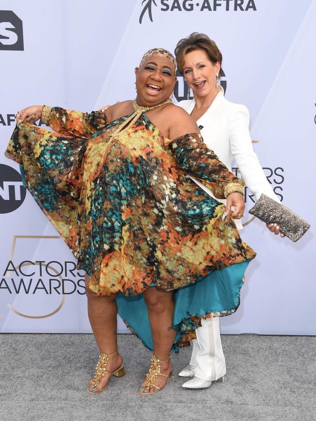 Gabrielle Carteris and Luenell. Picture: AFP