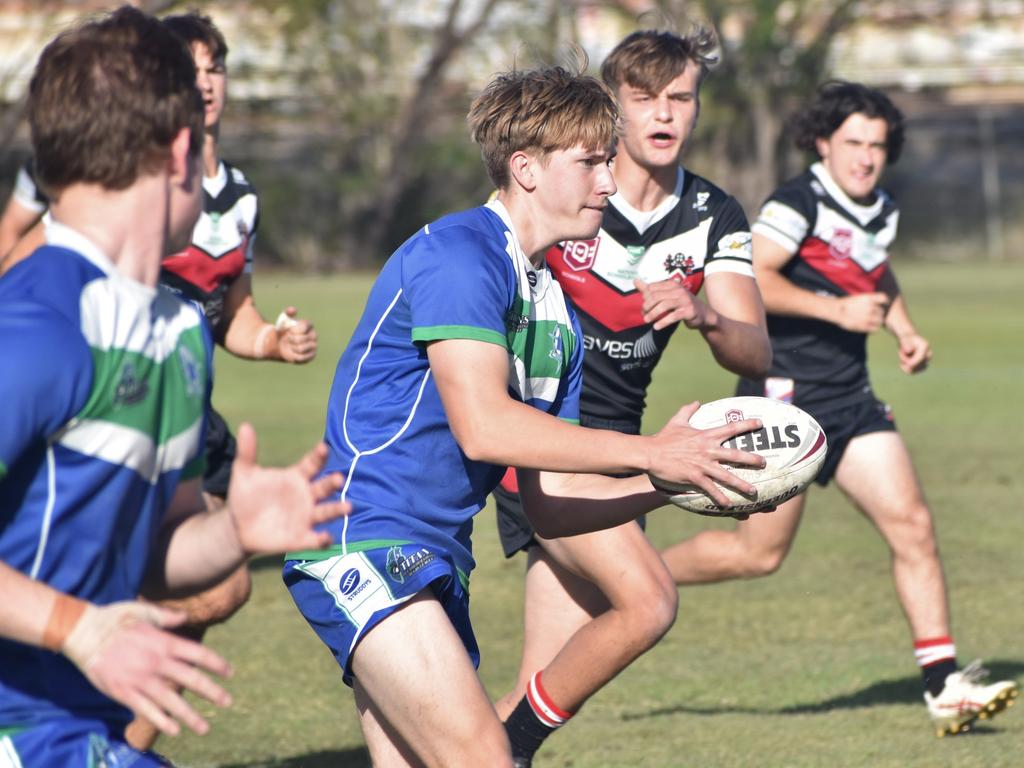 Dolphins Cup, Round 5, The Cathedral College versus Shalom College, Kettle Park, Rockhampton, July 25, 2023.