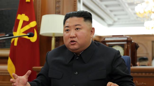 Kim Jong-un at about 140kg in December 2019. Picture: KCNA via AFP