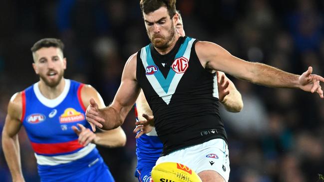 Soldo’s arrival is set to squeeze out Port Adelaide veteran Scott Lycett. Picture: Quinn Rooney/Getty Images