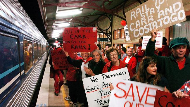 The last train pulled into the Lismore Railway station in 2004. Photo The Northern Star Archives