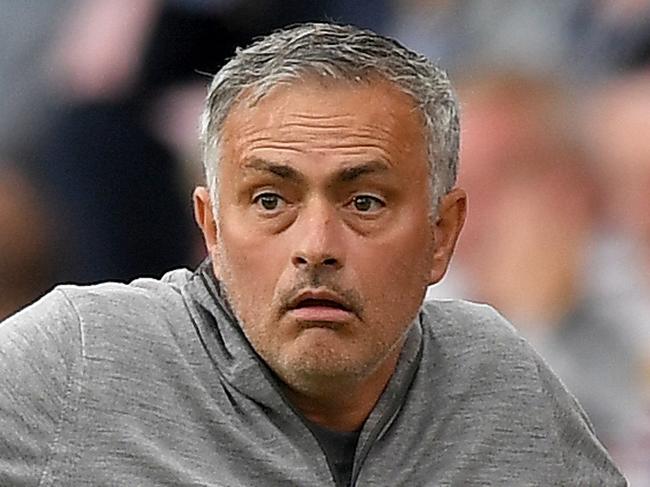 BURNLEY, ENGLAND - SEPTEMBER 02:  Jose Mourinho, Manager of Manchester United reacts  during the Premier League match between Burnley FC and Manchester United at Turf Moor on September 2, 2018 in Burnley, United Kingdom.  (Photo by Shaun Botterill/Getty Images) ***BESTPIX***