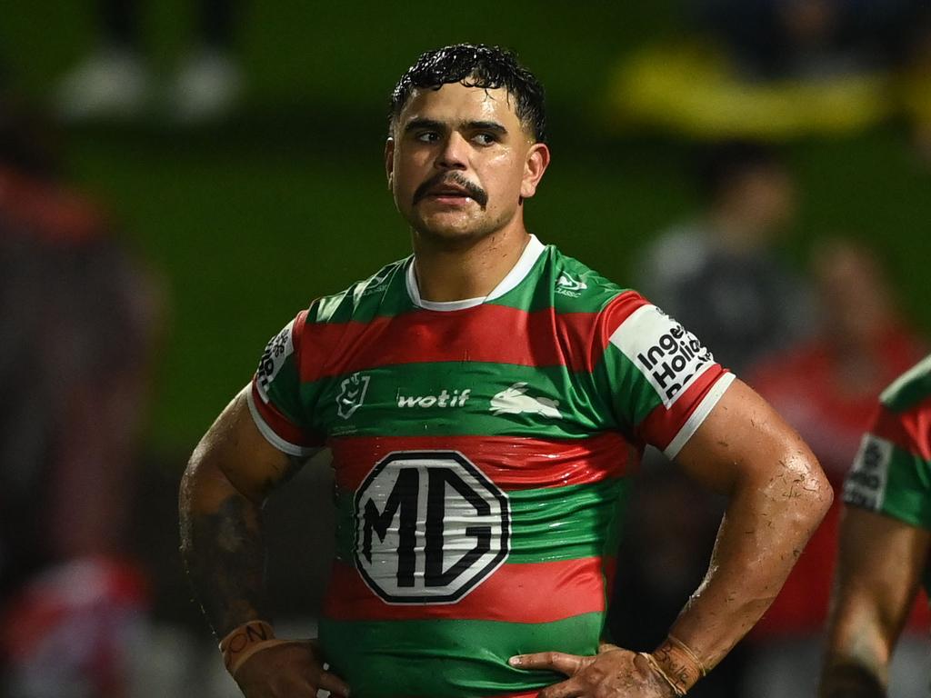 NRL 2024 RD10 St. George Illawarra Dragons v South Sydney Rabbitohs – Latrell Mitchell, dejected. Picture: NRL Photos