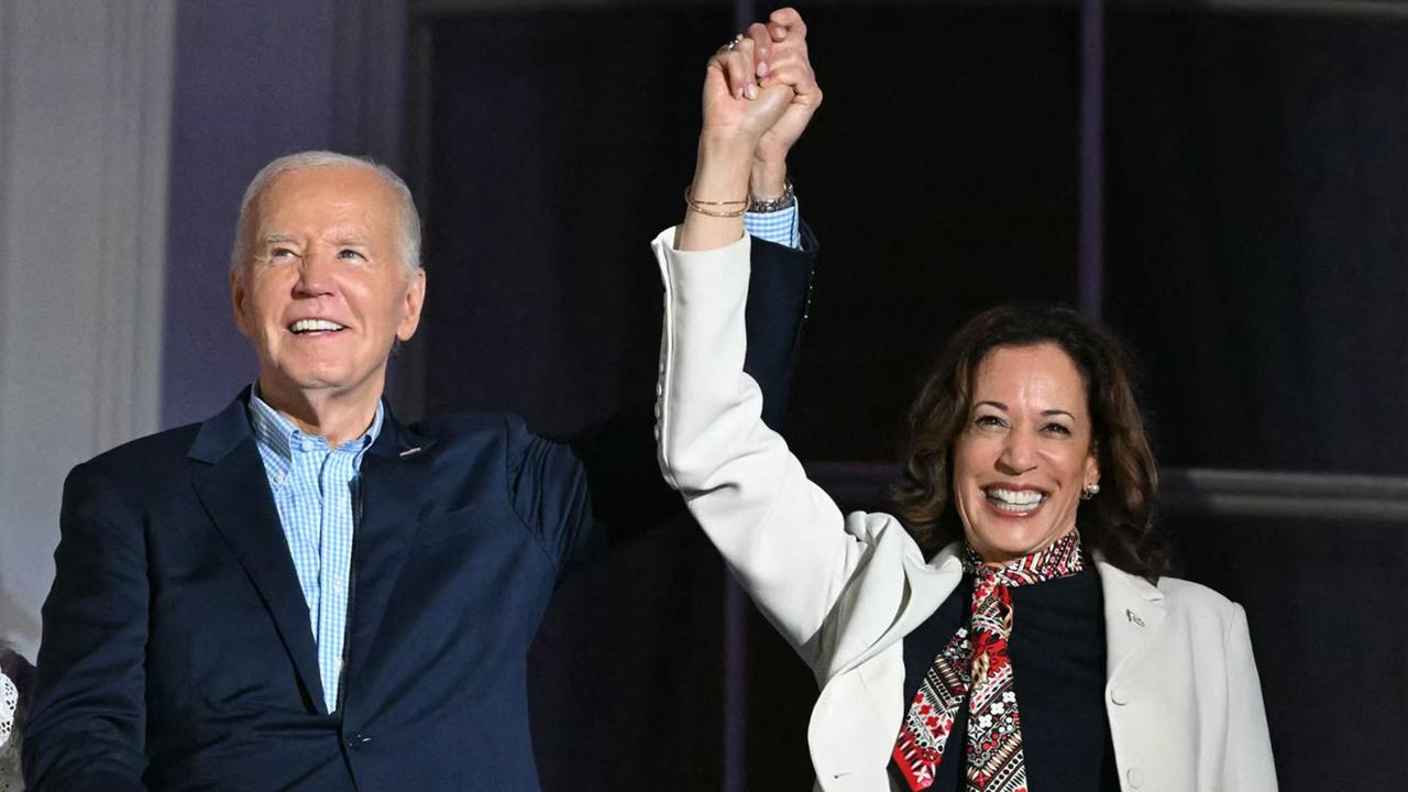 Biden seemingly mixed himself up with his Vice President Kamala Harris. Picture: Mandel NGAN / AFP