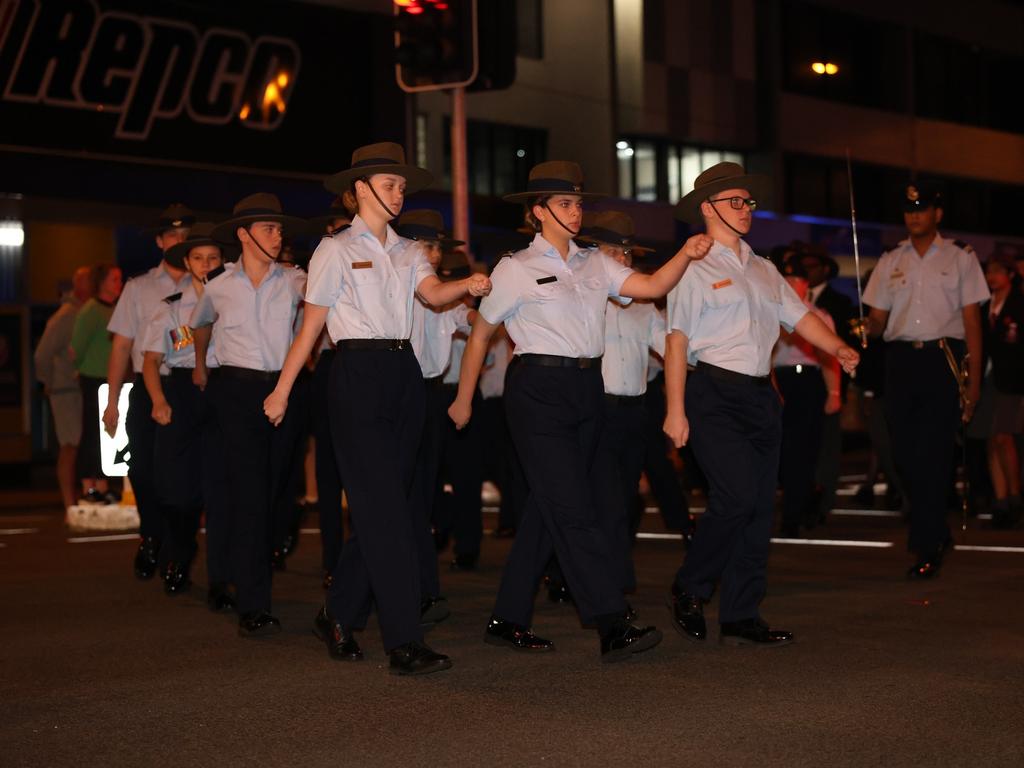 Hundreds of people joined veterans old and young at the Mackay Dawn Service march, Mackay Anzac Day 2025. Pictures: Mackay Regional Council.