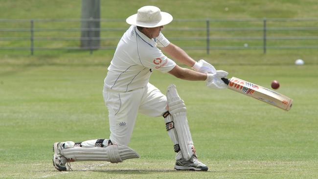 Harwood's Nathan Ensbey bats  in a clash between the Coutts/Coffs Colts and Harwood Cricket Club at McKittrick Park on Saturday, December 15.