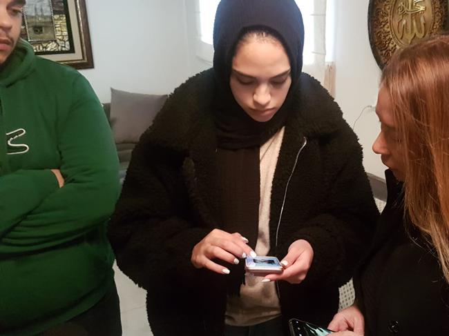 Aiia Maasrawe’s cousin Manar Maasarwe at the family home in Israel. Picture: Shakked Auerbach