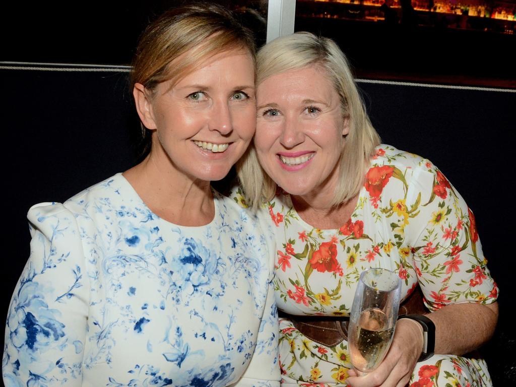 Samantha Cockerill and Michelle Fragar at GC Business Week wrap party at Nineteen The Star Gold Coast. Picture: Regina King