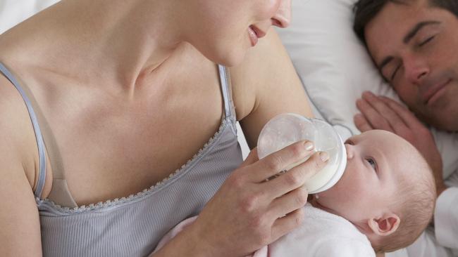 Experts say the pressure to breastfeed babies can have a negative impact on babies. File picture