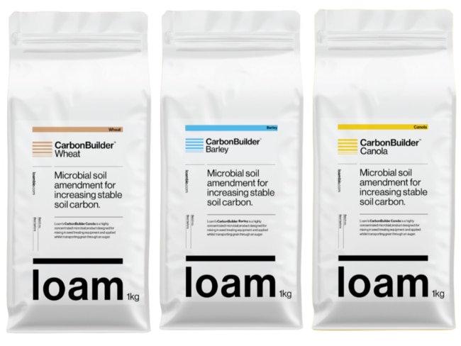 Loam's CarbonBuilder product for wheat, barley and canola crops.