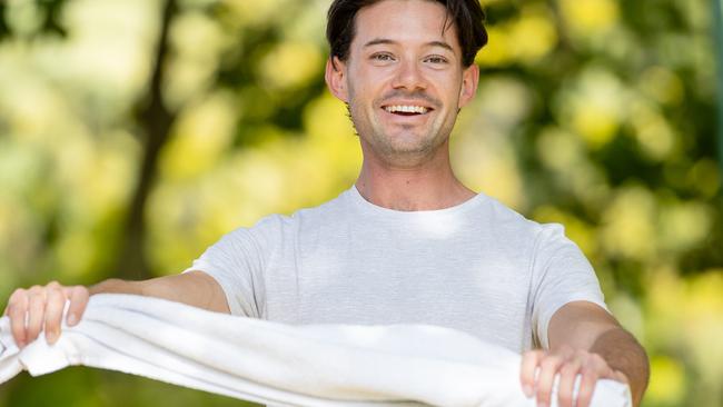 Brandon Demura demonstrates the second week of upper body exercises in the video routines below which are explained by exercise scientists. Picture: Jason Edwards