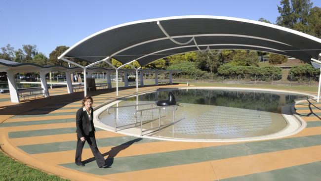 Parramatta Council’s city services group manager Sue Coleman near the baby’s pool on October 7, 2008 when it reopened after a $9.5m upgrade.