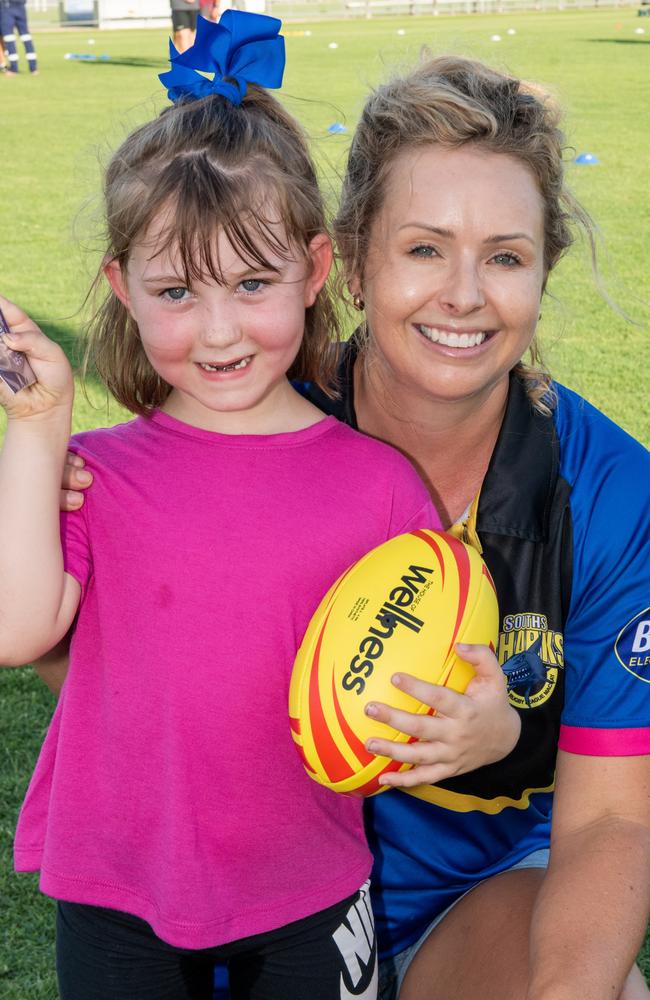 Poppy West and Lucy Lauder at The Festival of Rugby League. Picture: Michaela Harlow