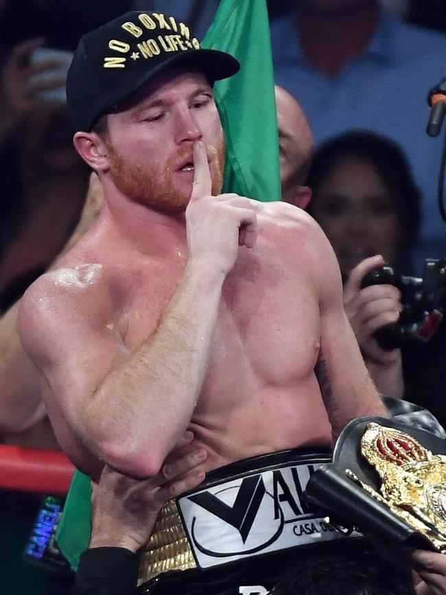 Canelo Alvarez earned $US94 million in the last year. Picture: AFP