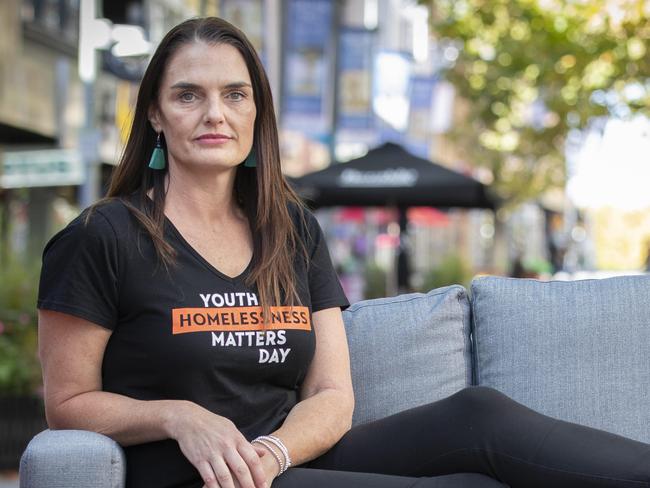 Youth Network of Tasmania CEO Tania Hunt at Elizabeth St Mall. Picture: Chris Kidd