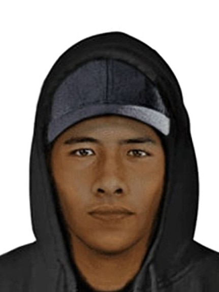 An image released by police of one of the wanted assailants.