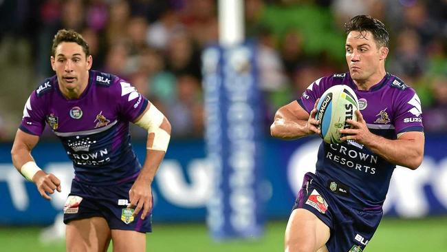 Former teammates Billy Slater and Cooper Cronk have dominated headlines this week, and not for the reasons we would like. Picture: JULIAN SMITH