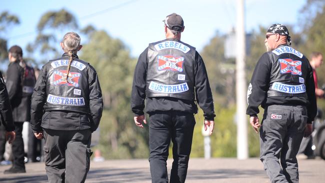 Rebels members visit their Sunshine Coast premises at Kunda Park. Picture: Chris McCormack