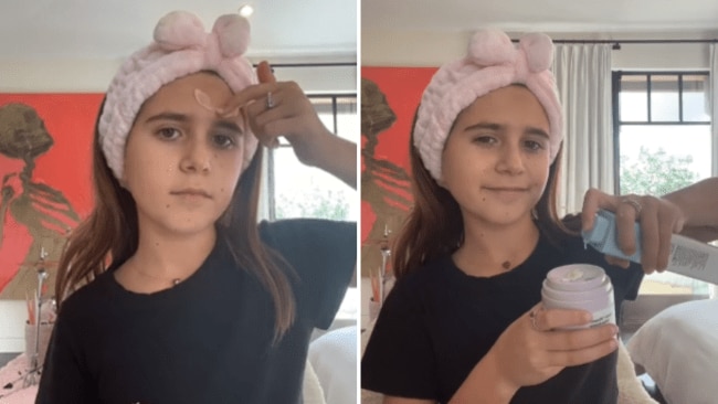 Penelope Disick's skincare routine included Drunk Elephant and Dior products. Image: TikTok