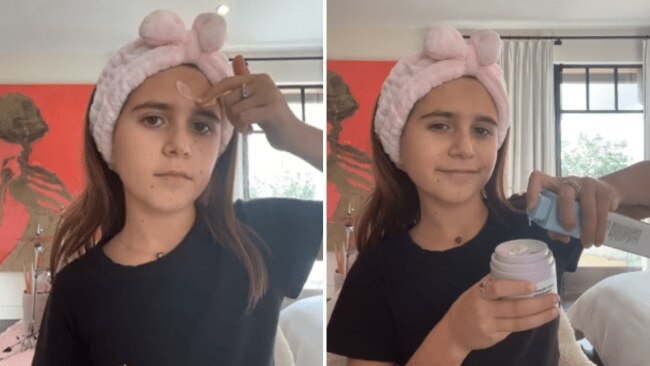 Penelope Disick's skincare routine included Drunk Elephant and Dior products. Image: TikTok