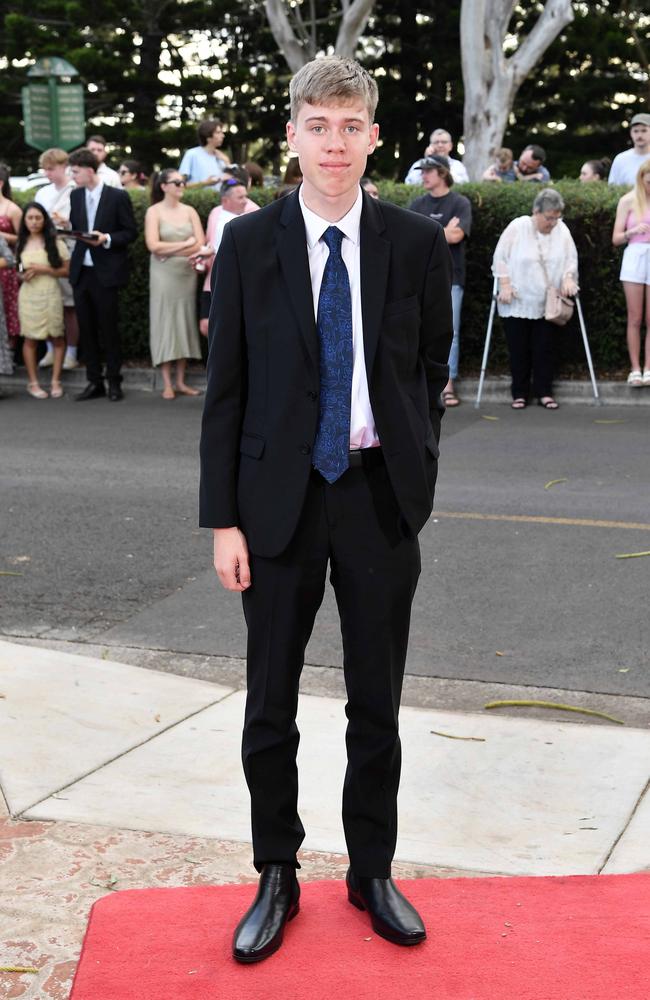 Alexander Schneidewin at Centenary Heights State High School formal. Picture: Patrick Woods.