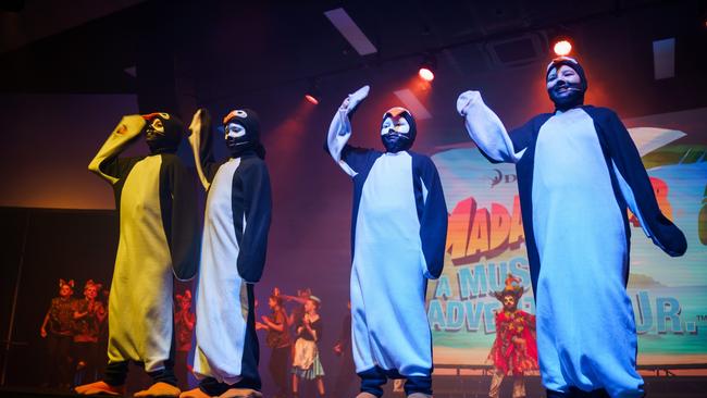 Students from Calvary Christian College performing in Madagascar: A Musical Adventure Jr.