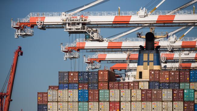 The ACCC has discovered a nightmarish state on the nation’s ports and across the global supply chain that could threaten the recovery of the Australian economy from the pandemic. Picture: NCA NewsWire/Paul Jeffers