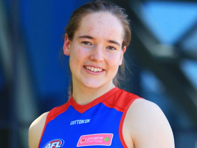 18/10/17 Western Bulldogs no. 1 AFLW draft pick Isabel Huntington. Aaron Francis/The Australian