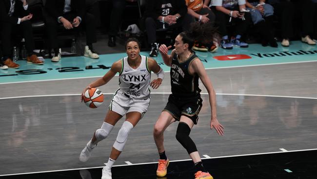 The women’s 3-on-3 professional basketball league, founded by Napheesa Collier (L) and Breanna Stewart (R), launched in January. Their success in the WNBA – particularly facing off in the 2024 finals – while also working to establish this new league, is a significant accomplishment. Picture: Getty