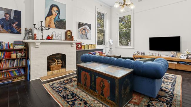 The expansive floorplan has a mix of formal and informal living rooms.