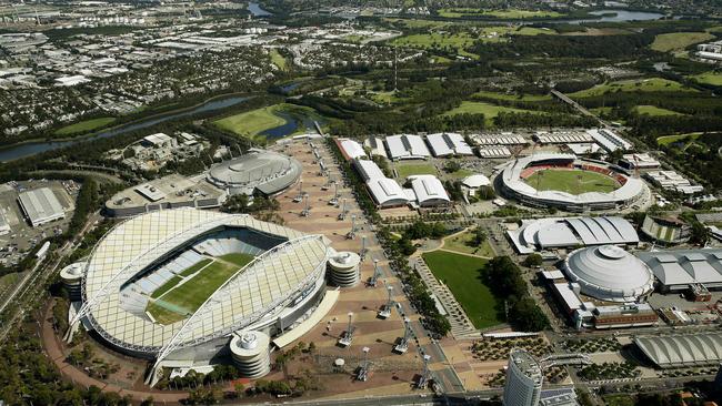 Sydney Olympic Park, currently within Auburn’s boundaries, will be handed over to a supersized Parramatta council. Picture: John Appleyard